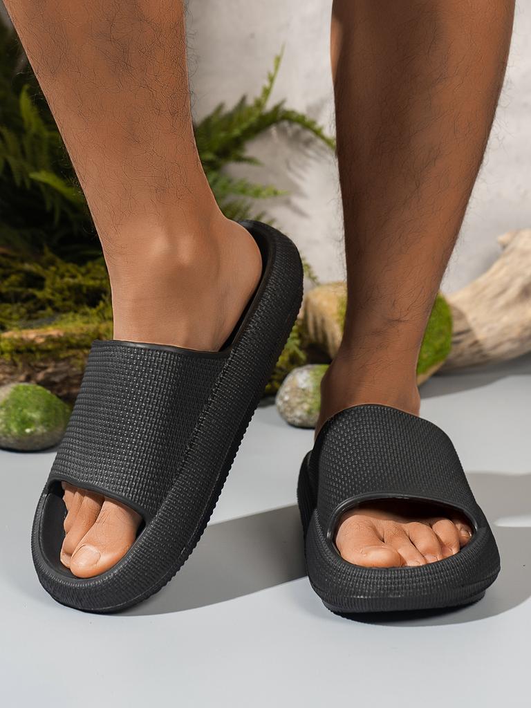 Men's Comfort Slippers One-Time Molded Non-Slip Wear-Resistant Home Indoor Outing Walking Casual Slippers