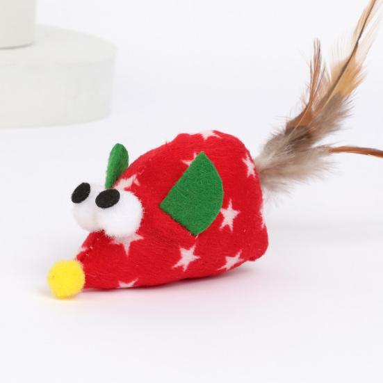 Kitten Toy Multi-color Plush Mouse Interactive Toy Funny Cat Toy Pet Feather Toy Pet