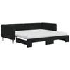 VidaXL Lit de jour avec gigogne et matelas noir 90x190 cm velours 3196730