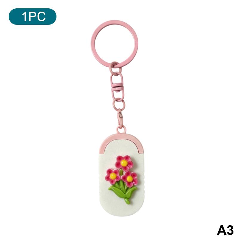 Portable Medicine Box Compact Mini Pill Organizer with Keychain for Daily and Travel A3