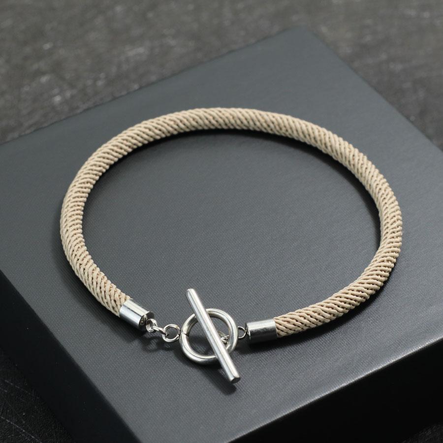 

Fashion Lucky Red Thread Bracelet Men Stainless Steel OT Buckle Wrap Braslet Hombre 7 Colors Milan String Beach Nautical Braclet