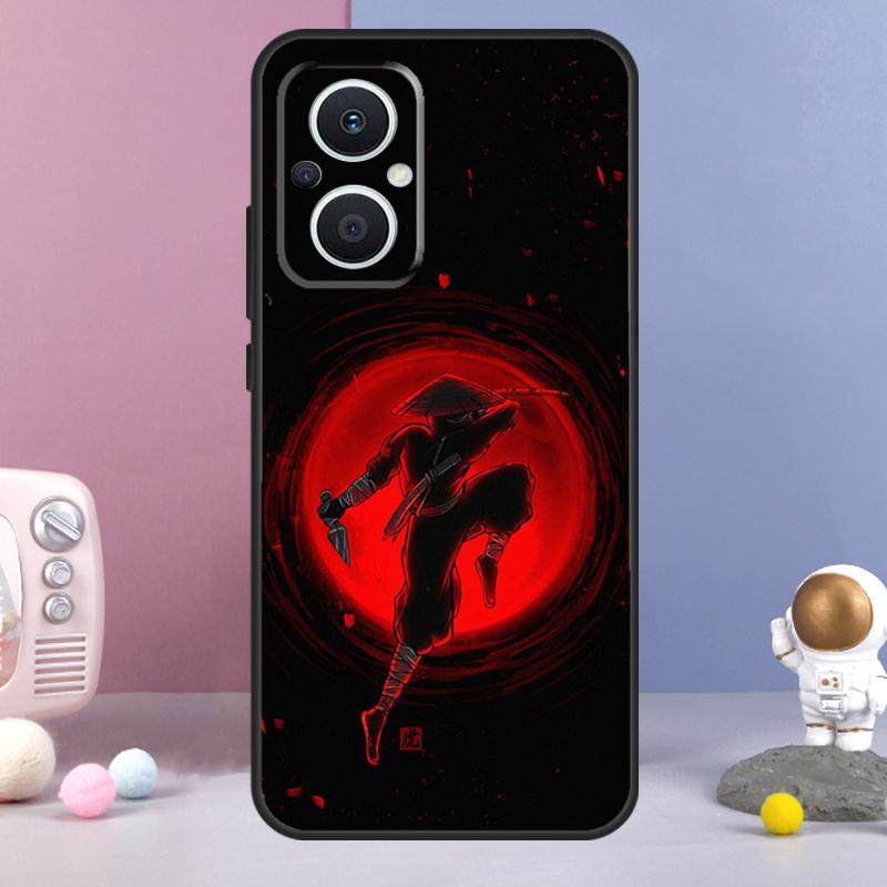 Japan Ninja Samurai Red Sun Funda For OPPO Reno 11 F 12F 13F 14F 10 12 13 14 Pro 7 8 Lite OPPO Find X9 X6 X5 X8 Pro Case