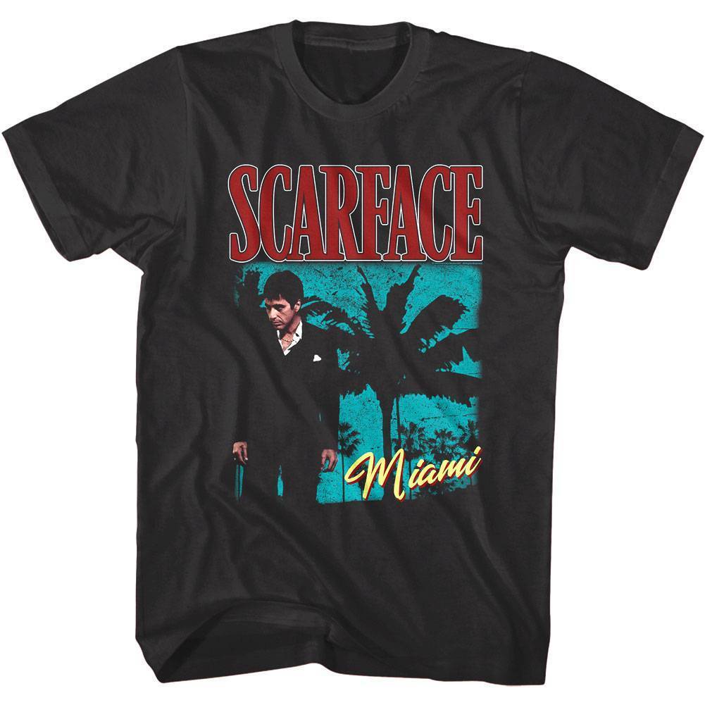 Scarface Miami Neon Palms Men T Shirt M