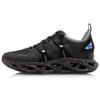 Li Ning Cushioning Breathable Rebound Low Top Running Shoes Men's Black Blue ARHQ057-1