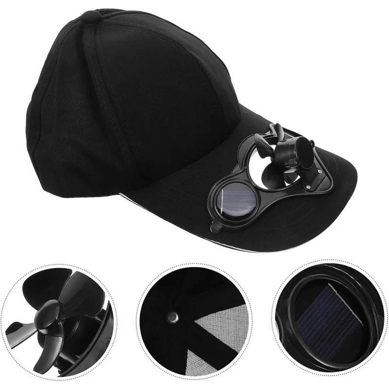 Solar-Ventilator-Kappe UV-Schutzhut Leichte Netz-Baseballkappe mit Kühlventilator für Angeln Golf Reisen Sport Sommer-Accessoire
