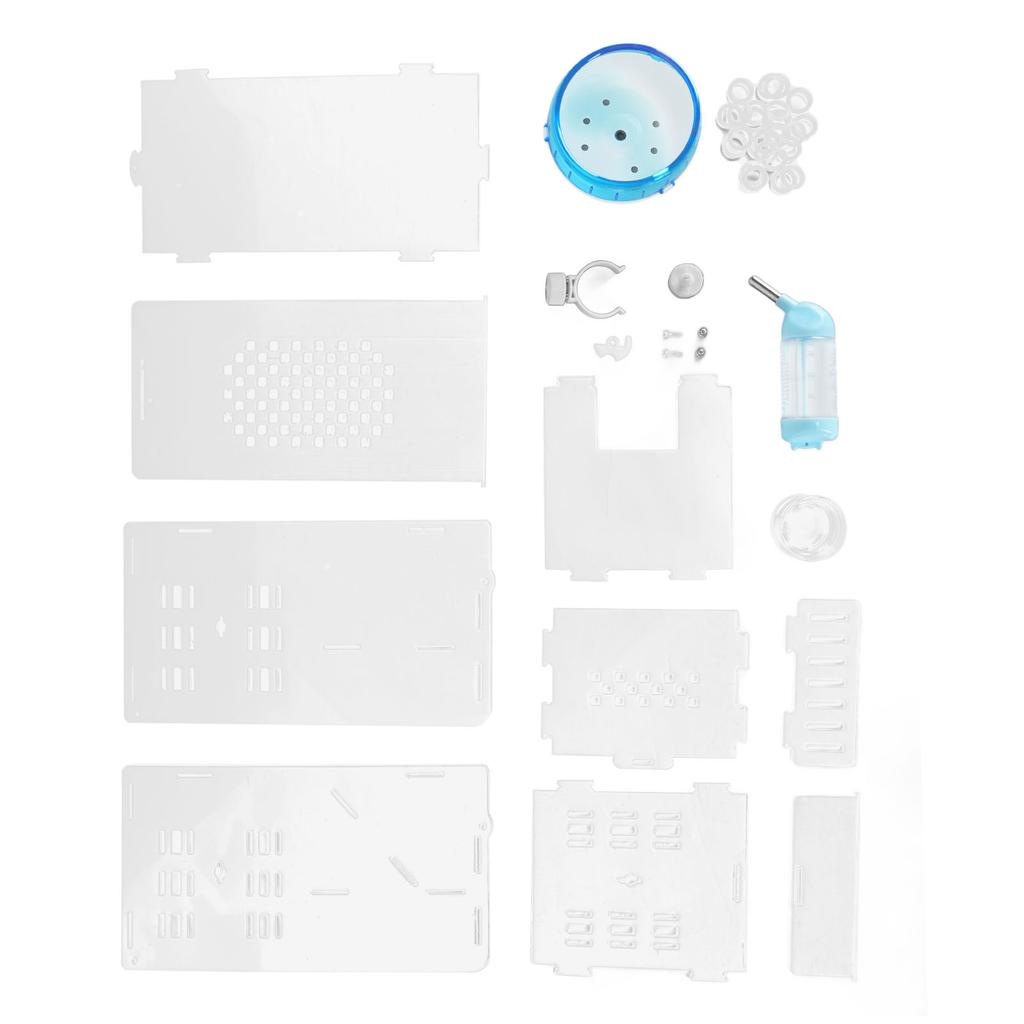 Clear Hamster Cage Acrylic with Silent Exercise Wheel Small Animal Cage for Little Hamster