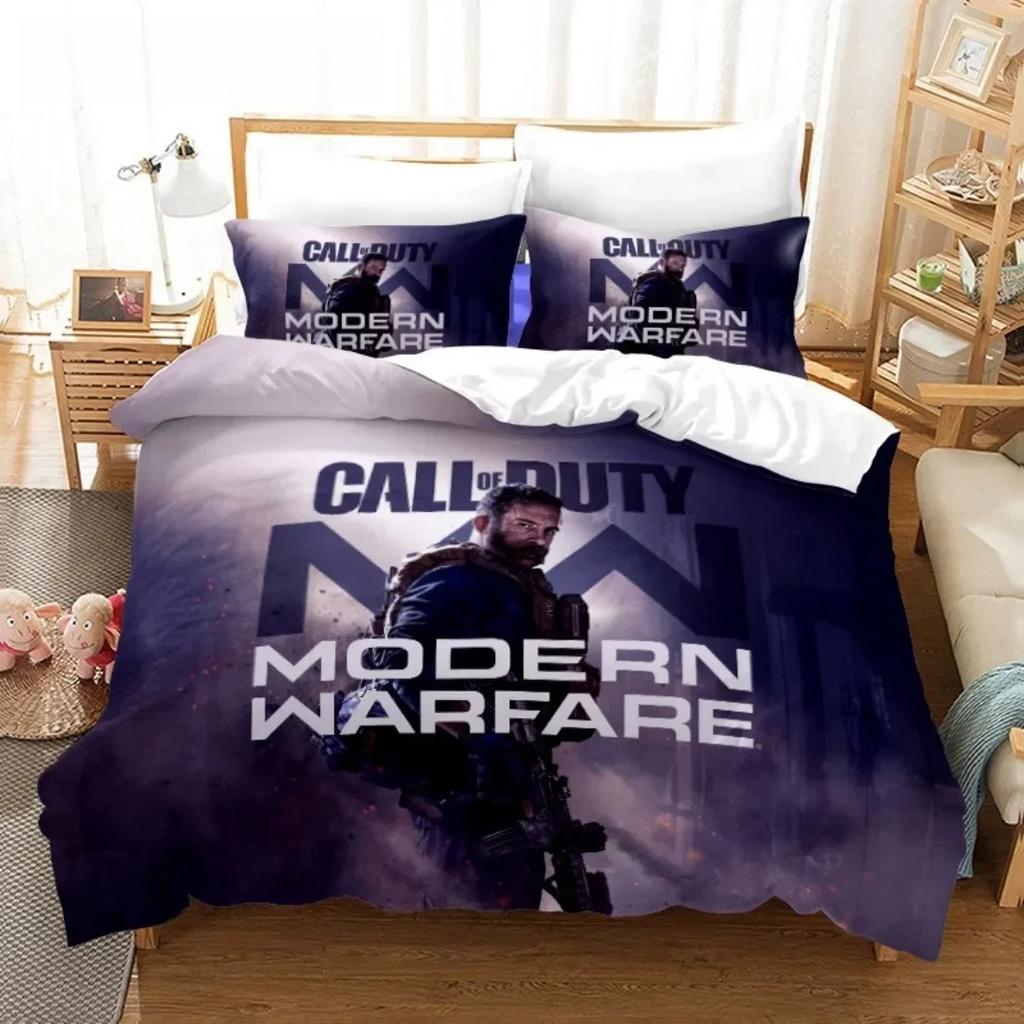Game Call Of Duty Warzone Bedding Set Duvet Cover Bed Set Quilt Cover Twin Single Queen King Size Boys Adult Home Textile