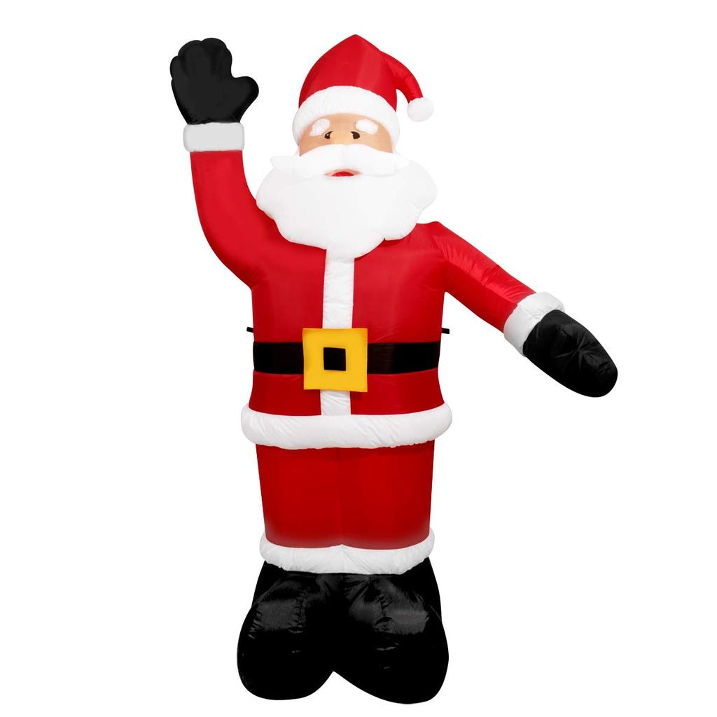 2,4 m aufblasbarer Weihnachtsmann, beleuchteter aufblasbarer Soldat, Nussknacker, Weihnachtsdekoration für Hof und Garten, 2,4 m, 2,4 m