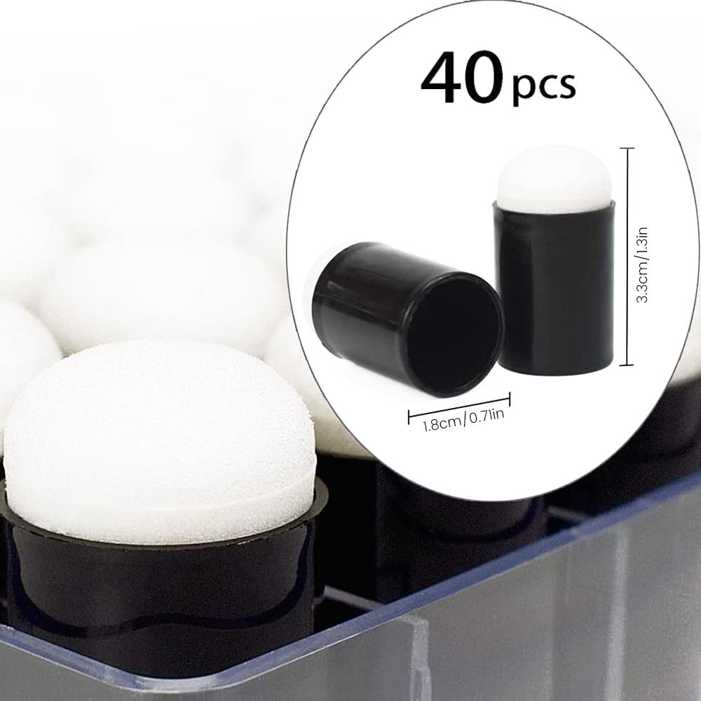40 Stück Finger-Schwamm-Applikatoren Stempelpinsel Fingerfarbe Schwamm Bastel Malerei Bastelset zum Malen Handgemachtes DIY Basteln