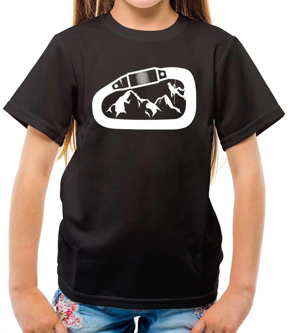 Carabiner Climbing - Kids T-Shirt - Rock Climbing - Mountaineering - Abseiling 100