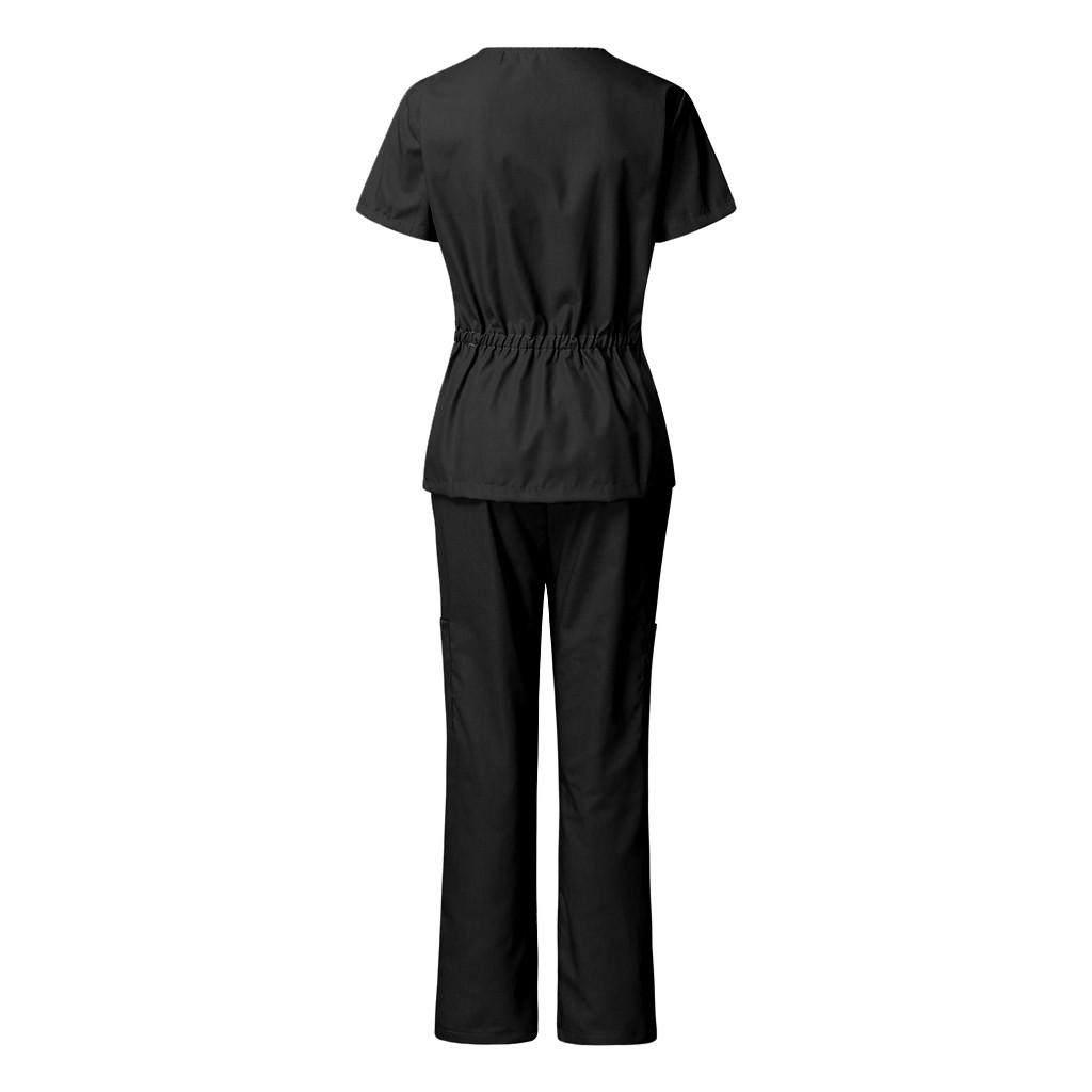 Women Short Sleeve V-neck Topss+Pants 