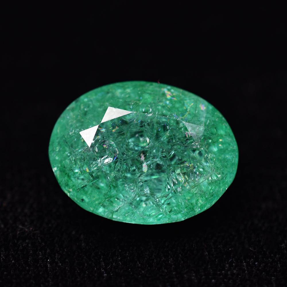 Natural Green Emerald Loose Gemstone 20.95 ct Colombian Oval Cut for Jewelry Making and Crafts