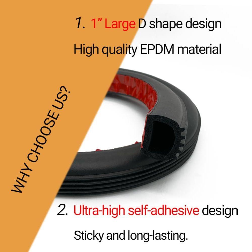D Shape Car Weather Stripping 1m Boat Seal High Quality Car Seal  Home Improvement
