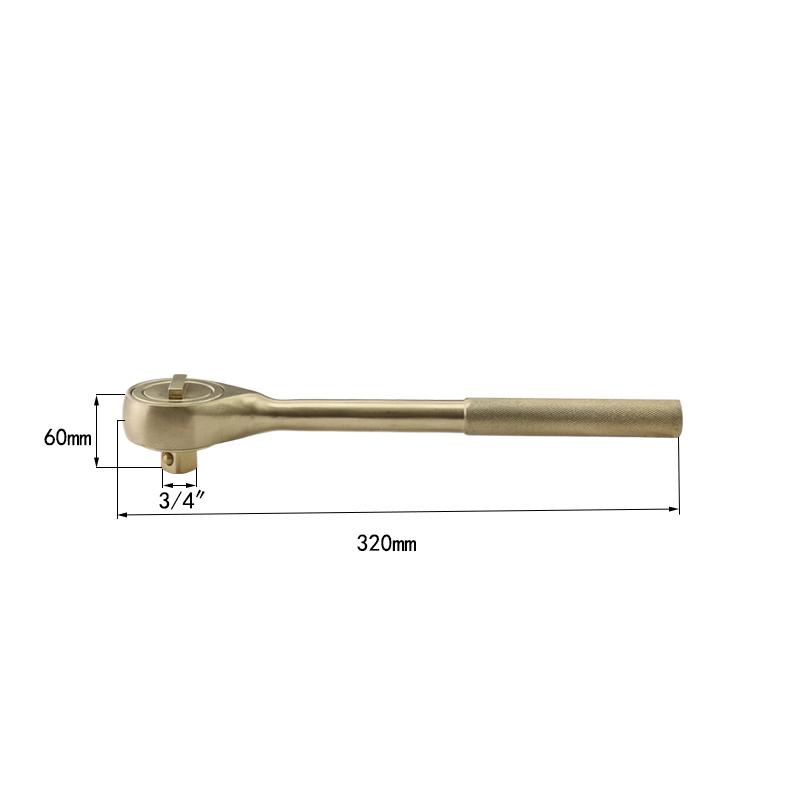 Aluminum Bronze High Quality Professional Manufacture Ratchet Wrench 3/8 Gunpowder Industry Chemical Fiber Industry (Yellow,Ratchet Wrench 3/8 ) жёлтый