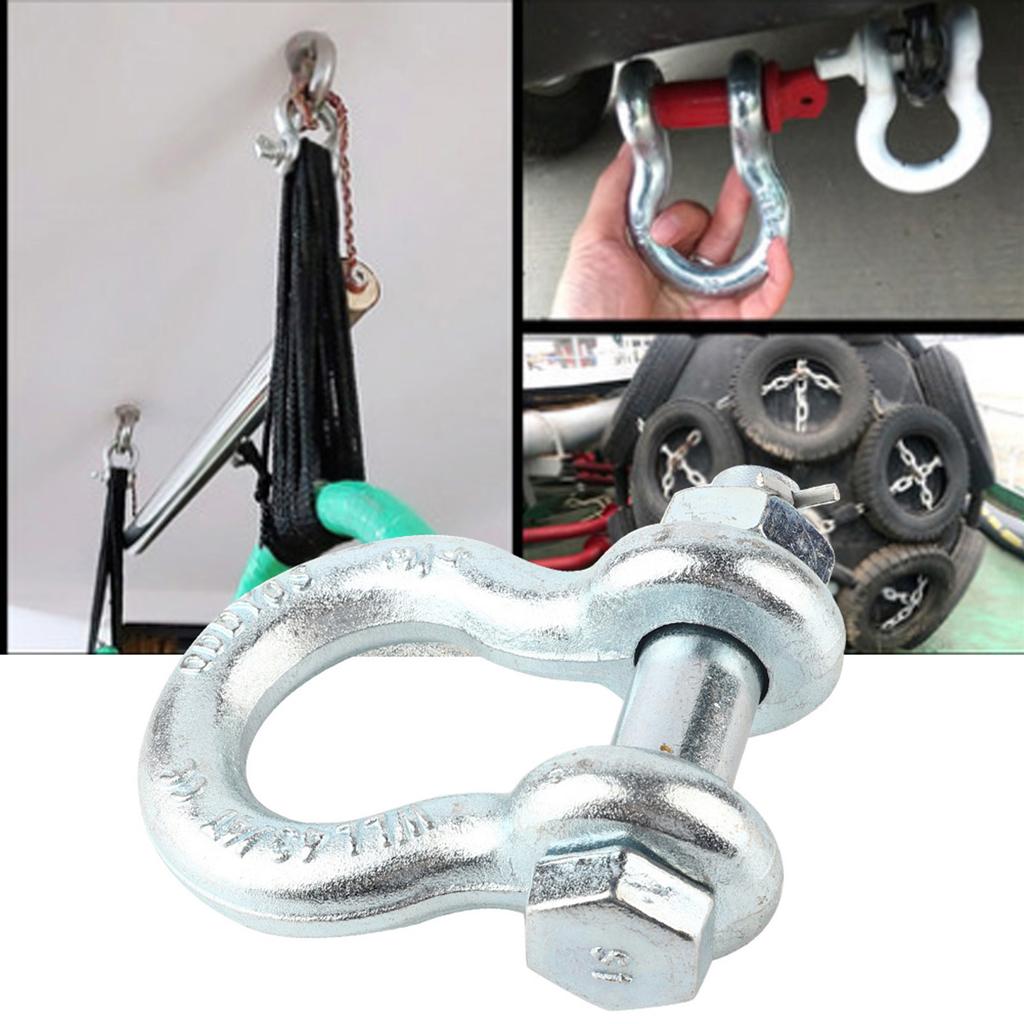 Anchor Shackle Heavy Duty Alloy Steel Bow Type with Nut Ship Lifting Machine Parts1Pc 4.75t Anchor