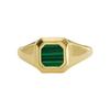 Fossil Women's ALL STACKED UP Green Malachite Signet Ring, JA7232710