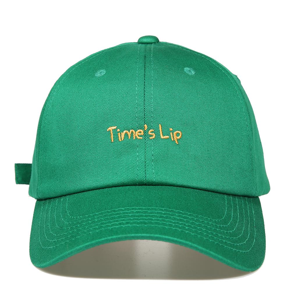 Taimseullib Cartoon Lettering Grass Green Ball Cap Tbc06907