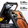 For iPhone 17 Magnetic Case Rotating Kickstand PC + TPU Shockproof Drop-proof Phone Cover