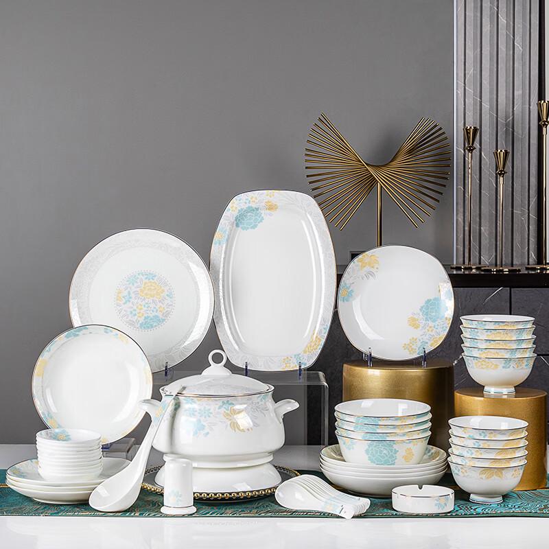 Tanghui 50-Piece Tangshan Bone China Dinnerware Set