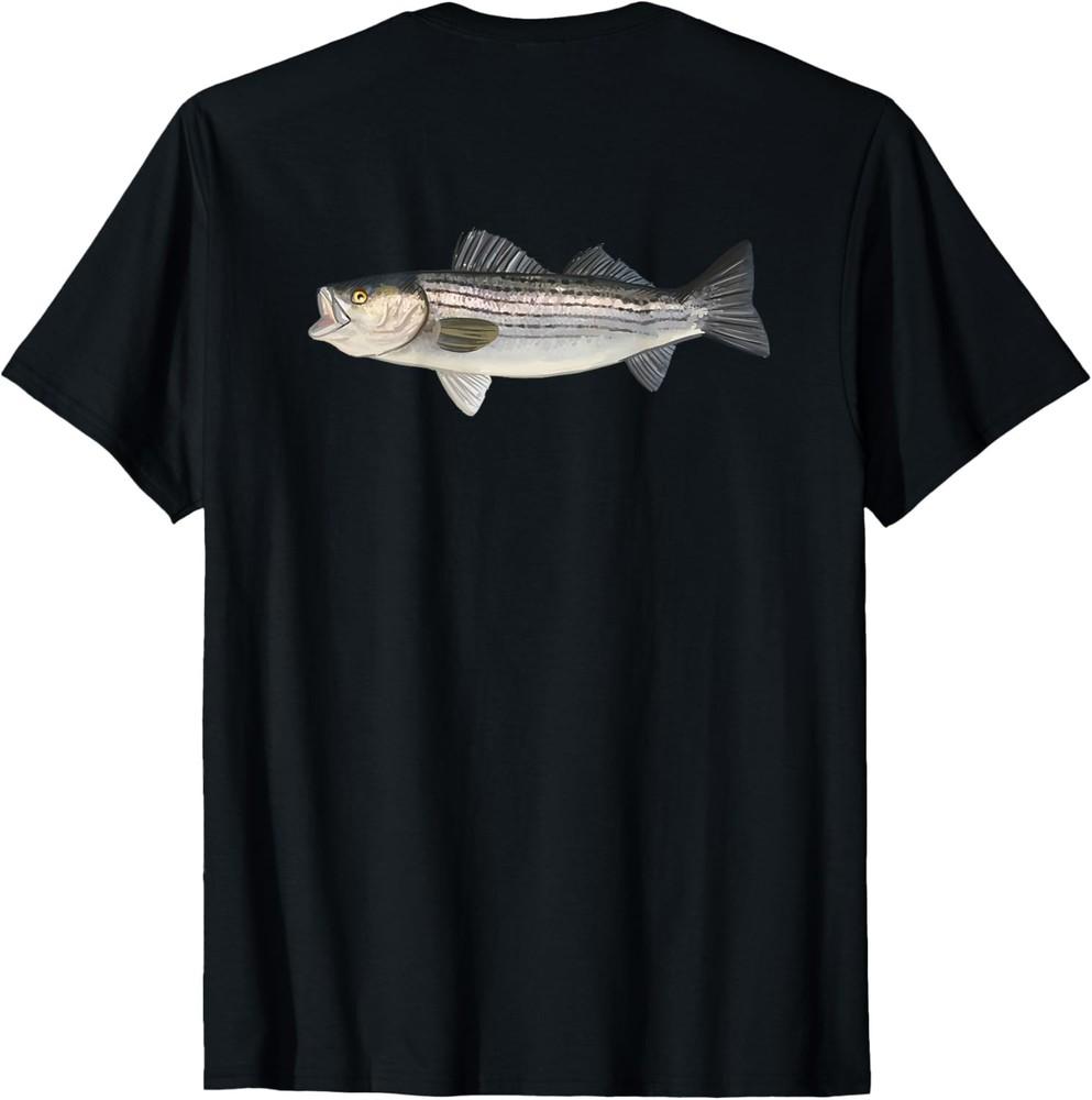 Striped Bass T-Shirt | Striper Fishing Shirt Unisex T-Shirt M
