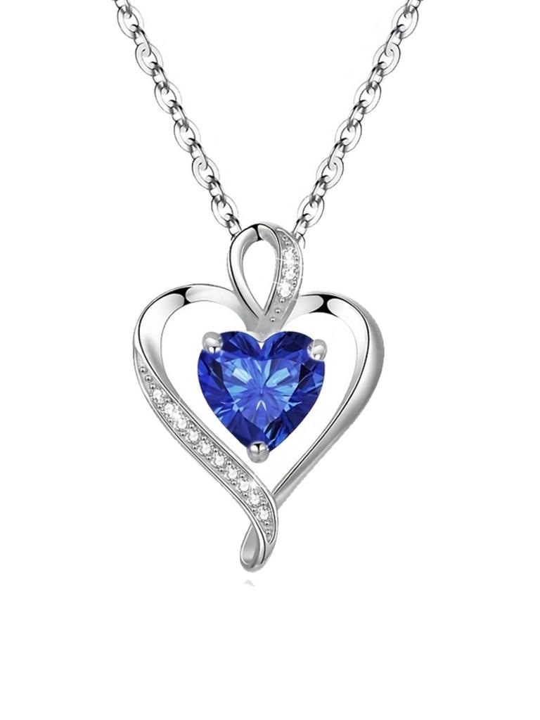 520 Valentine Gift For Women Zircon Heart Pendant Clavicle Chain Exquisite Love Necklace Jewelry