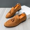 Fashion Men Casual Fashionable Fringed Shoes Men Lightweight Comfortable Fashionable Matte Loafers Business Bean Shoes Sizes 38-46