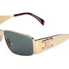 Celine Metall Rechteckige Sonnenbrille Unisex Sonnenbrille Gold CL40325U30N