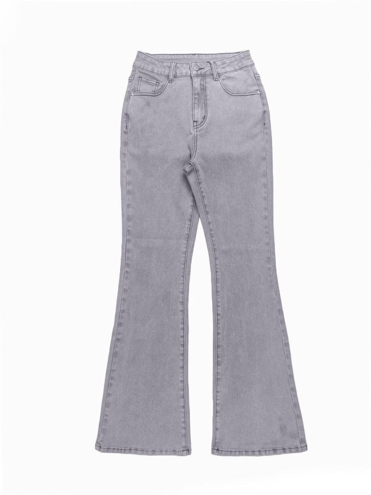 Spring and Autumn Women's Jeans Women's High Waist Trumpet Jeans Fashion Women's High Waisted Pants