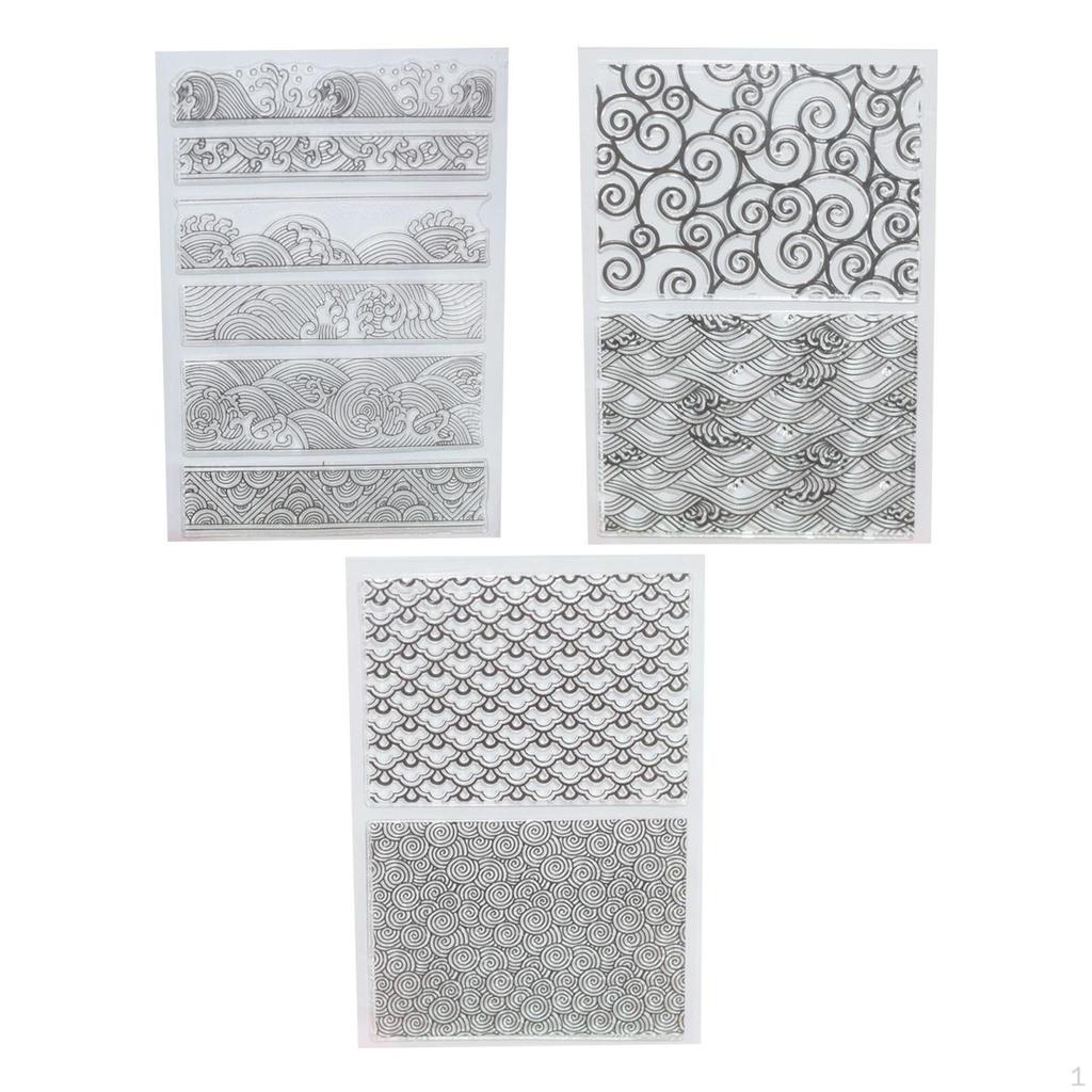 Silicone Stamps Crafting Clay Texture Stamp Sheet DIY Polymer Pattern Scrapbooking Handmade