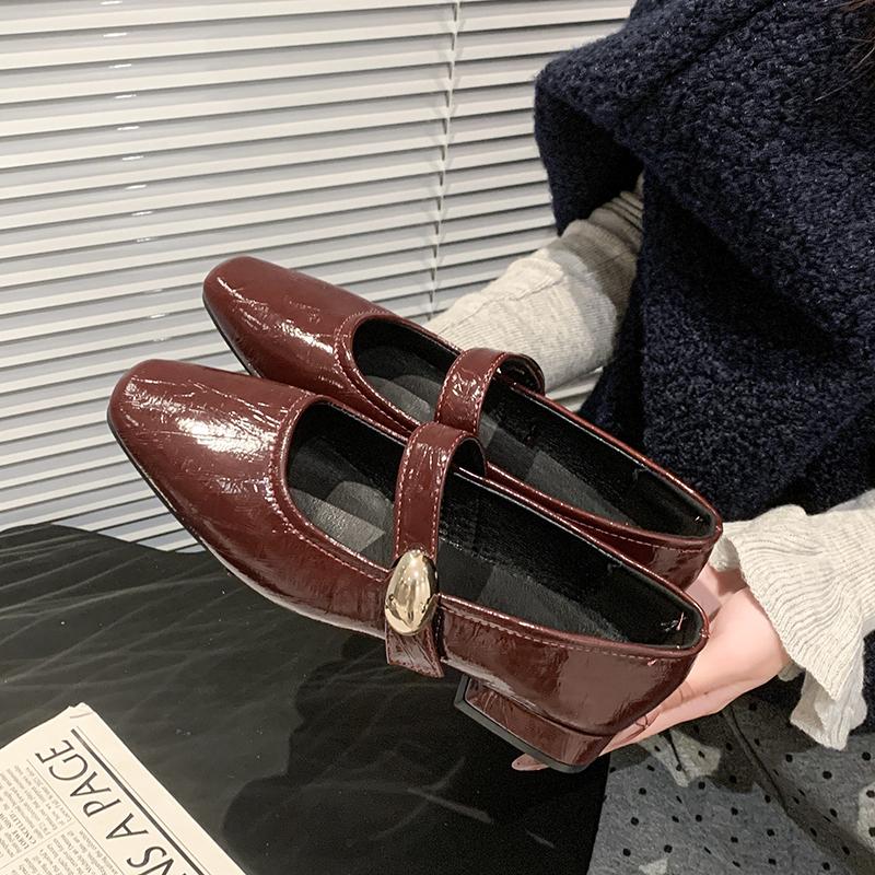 

Леопардовые женские туфли Мэри Джейн, модные туфли-лодочки с мелким вырезом, женские туфли с мягкой подошвой для комфорта, уличный стиль 35 вино красного