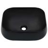 Lavabo Rectangulaire en Céramique Noir - VIDAXL - 44,5 x 39,5 x 14,5 cm - A poser - Peut servir d'ornement