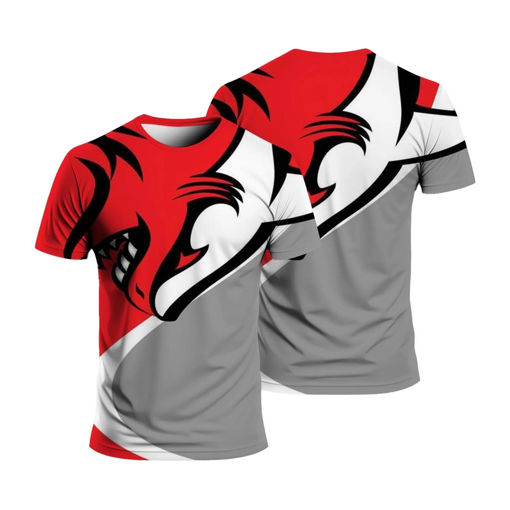 Summer Sports Men's T-shirt Loose and Comfortable Daily Casual Round Neck Needle Eye T-shirt