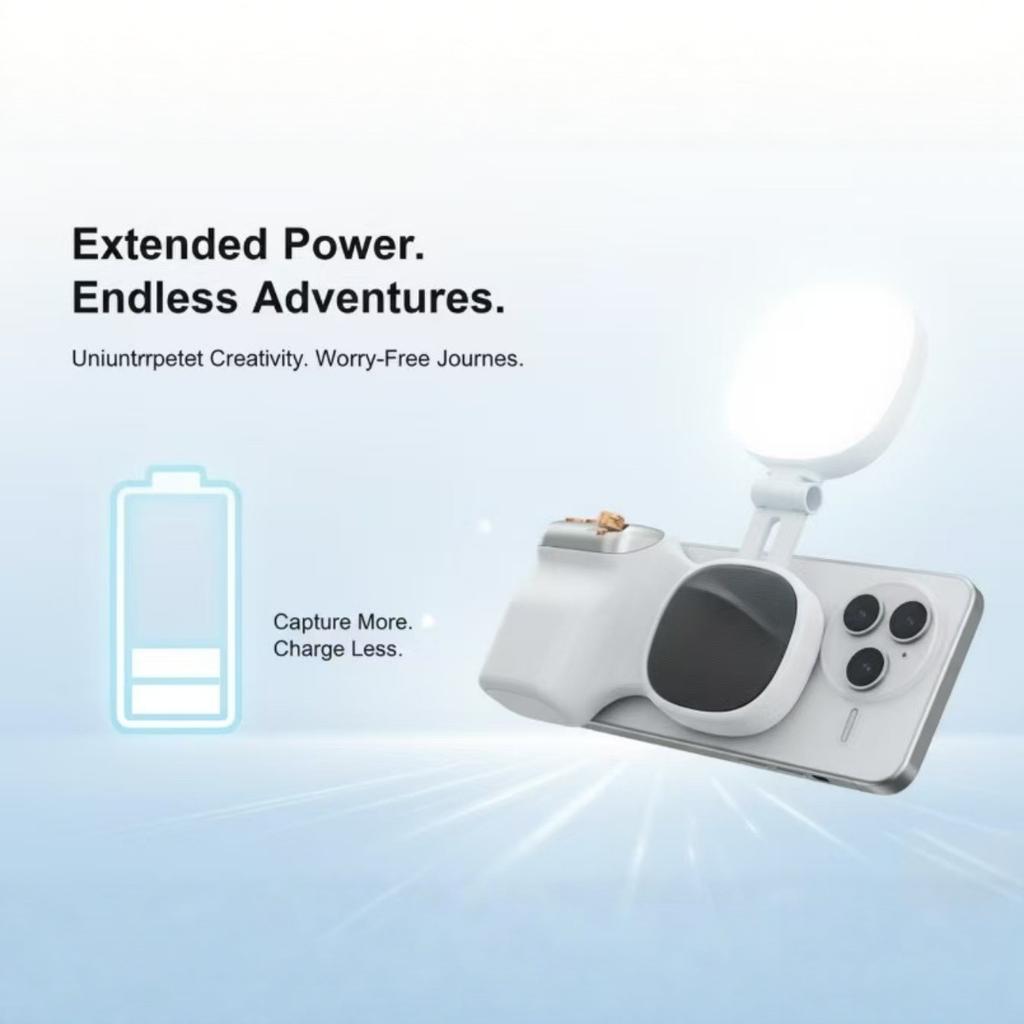 Magnetic Zoom Remote Control Phone Photography Grip Bluetooth Fill Light Anti-shake Stabilizer Portable Selfie Beauty Tool for iPhone Samsung Android