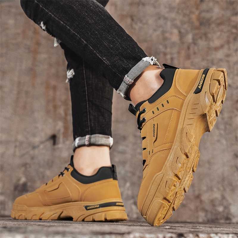 Men's shoes autumn 2025 new trend versatile sports mountaineering thick-soled wear-resistant explosive youth casual tooling shoes