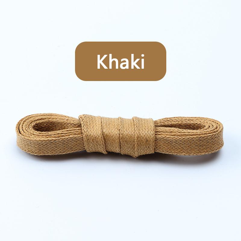 1 Pair Flat Shoelaces Waxed Cotton 0.8CM Width Waterproof Shoe Laces Unisex Boots Casual Sneakers Shoelace Leather Laces Shoes