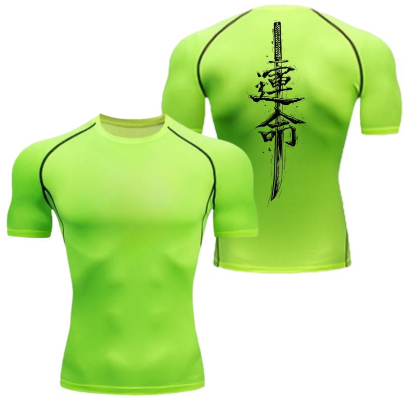 Men's Compressed Shirt Sports Quick Drying Fitness T-shirt Tight Sweat-Absorbent Jogging Cycling Outdoor 8 Colors Short Sleeve