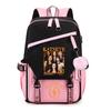 Katseye K-Pop Girl Group Print Backpack Color Block Large Capacity School Bag 60627