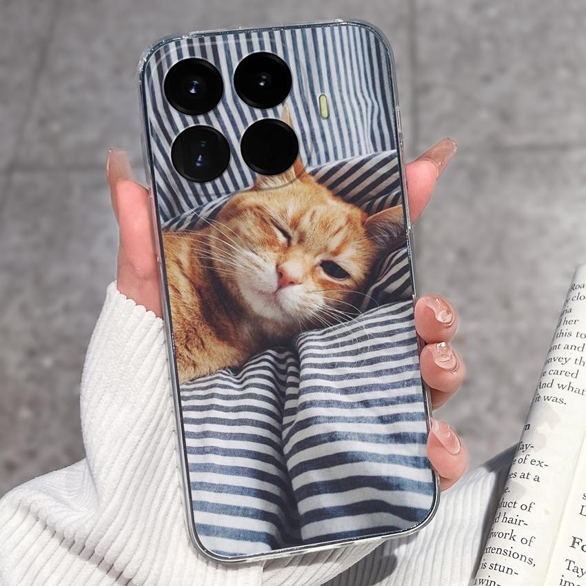 Cases For Redmi 17 17C / Xiaomi 17T Pro / 17 Pro Max 17 Ultra 17 Max Cute Girl Label Pattern Phone Covers Transparent TPU Ultrathin Lightweight Bumper