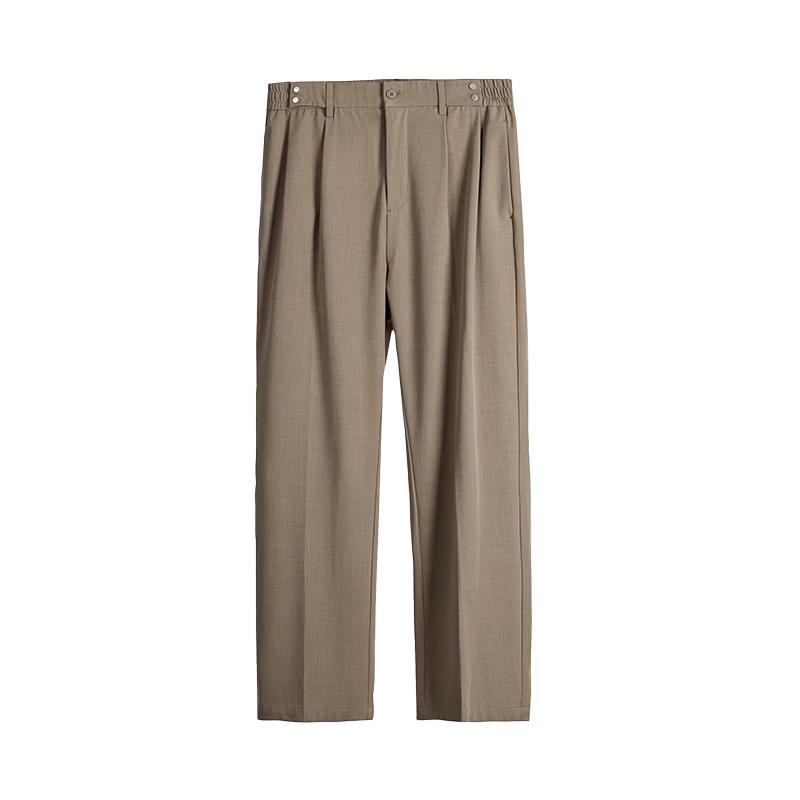 HAUT TON Men's Straight-Leg Linen-Blend Business Casual Pants