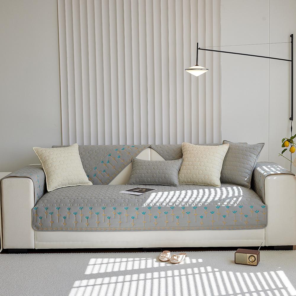 

Универсальная диванная подушка Four Seasons из стираного хлопка и хлопка, жаккардовая подушка в этническом стиле, современная простая нескользящая диванная подушка, полотенце 70*70