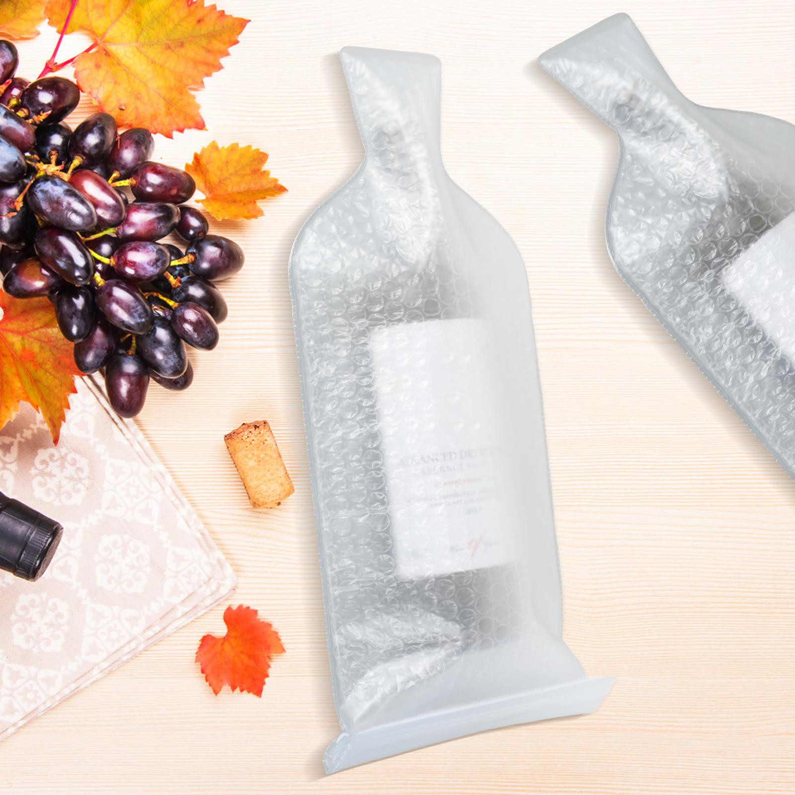 8 Pcs Reusable Wine Bags Impact Resist Wine Travel Bag with Triple Protection Portable Leakproof Travel Wine Bottle Protector