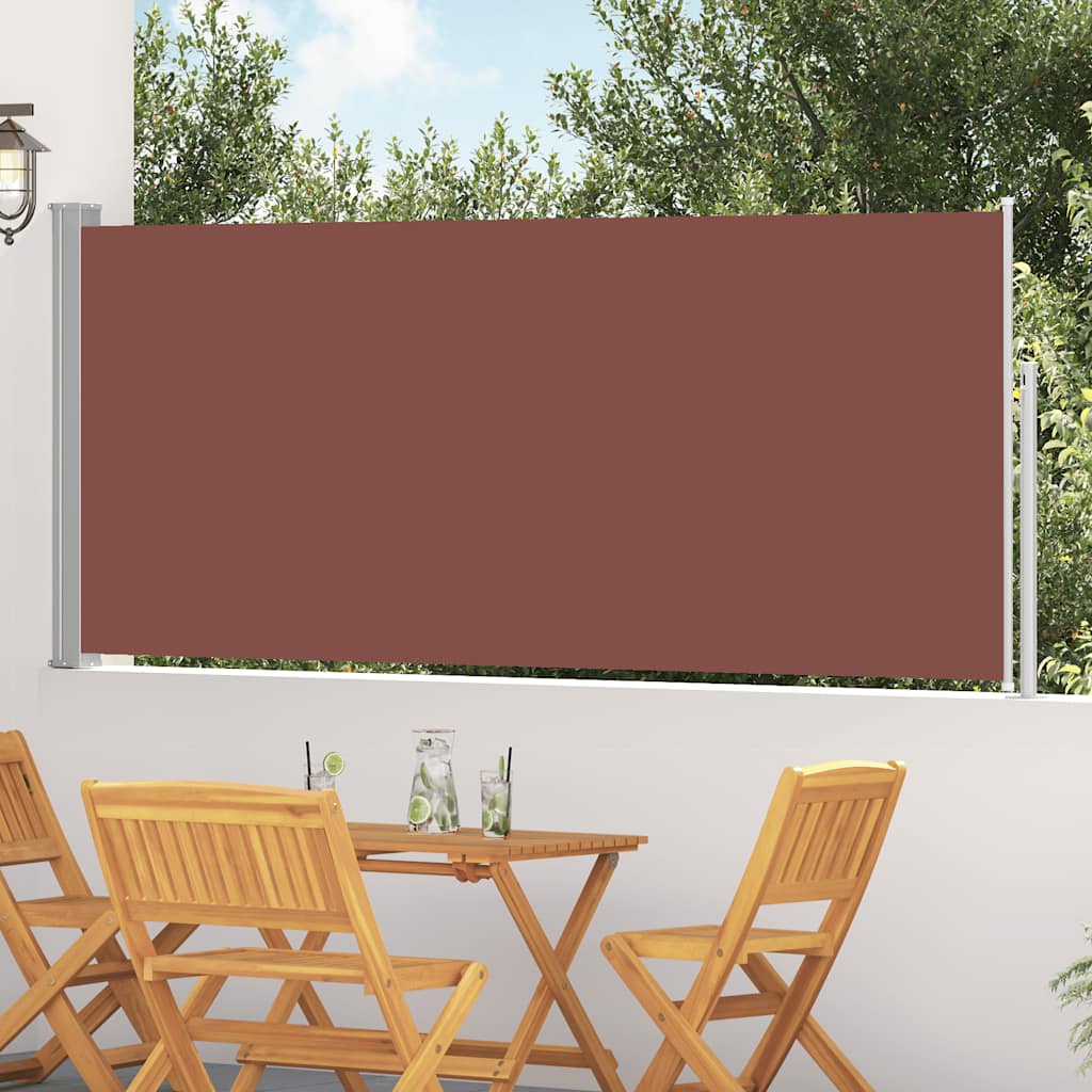 Retractable Side Awning 120x300 Cm Brown