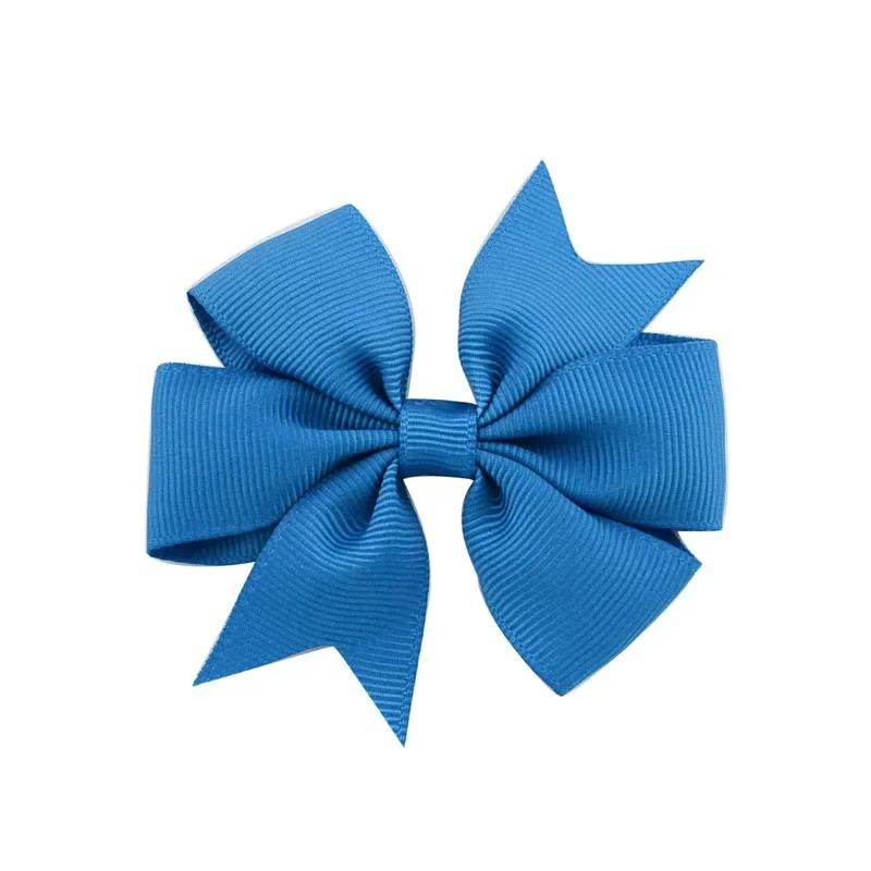 2/4/10 piezas 3'' Lazos de Cinta Sólida Pinzas para el Cabello para Bebés Niñas Lazos Hechos a Mano Pasadores Pasadores Accesorios para el Cabello para Niños