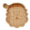 Santa Serving Tray Wooden Dish Platter for Dessert Sweet Jewelry Storage Holiday Decoration