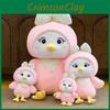Plush Chick Scarf Toy Bow Headpiece Mink Fur Costume Animal Stuffed Gift Doll