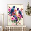 5d DIY Diamond Painting Cross Stitch Hummingbird Flowers Diamond Embroidery Mosaic Full Round Drill Home Decor
