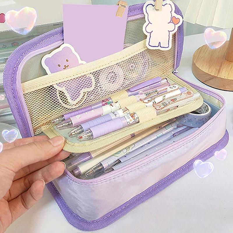 Multifunctional Large Capacity Pencil Case, Office Stationery BagSchool Supplies for Children, 1 Piece as a Gift