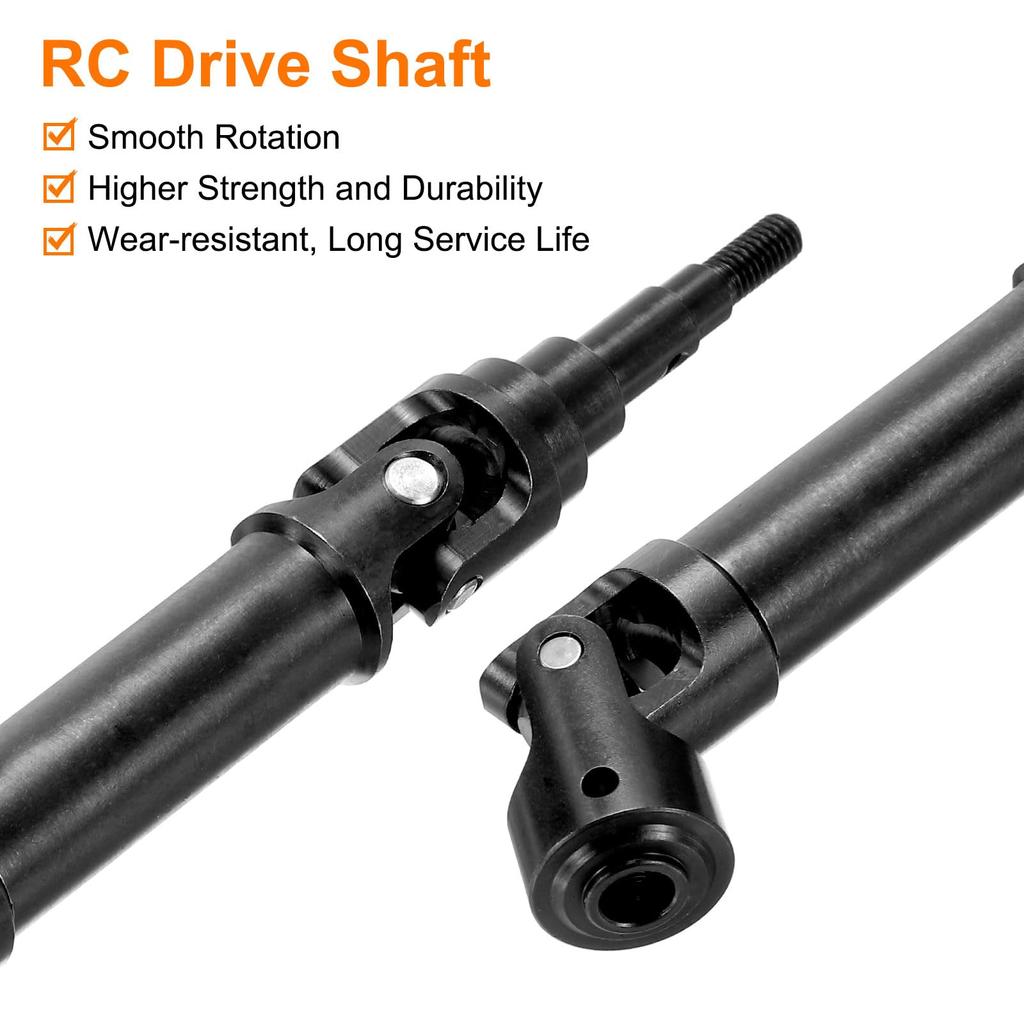 uxcell 4pcs RC Drive Shafts, Front and Rear C VD Drive Shafts, Metal Universal Replacement Upgrade Parts for 1/10 RC Cars, 115-160mm