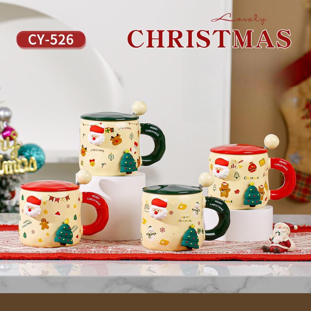 Creative Cute Christmas Cup Christmas Mug DIY Ceramic Cup Coffee Cup Breakfast Cup Souvenir Water Cup