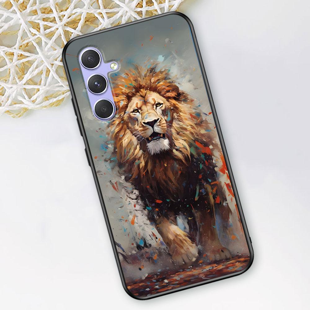 The Lion Case for Samsung Galaxy A51 A53 A54 A31 A52 A12 A13 A21s A22 A32 A11 A22 A33 A41 A52s A73 A14 A24 TPU Phone Cover